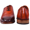 LEDERWARREN Croco Pattern Tan Formal Shoe