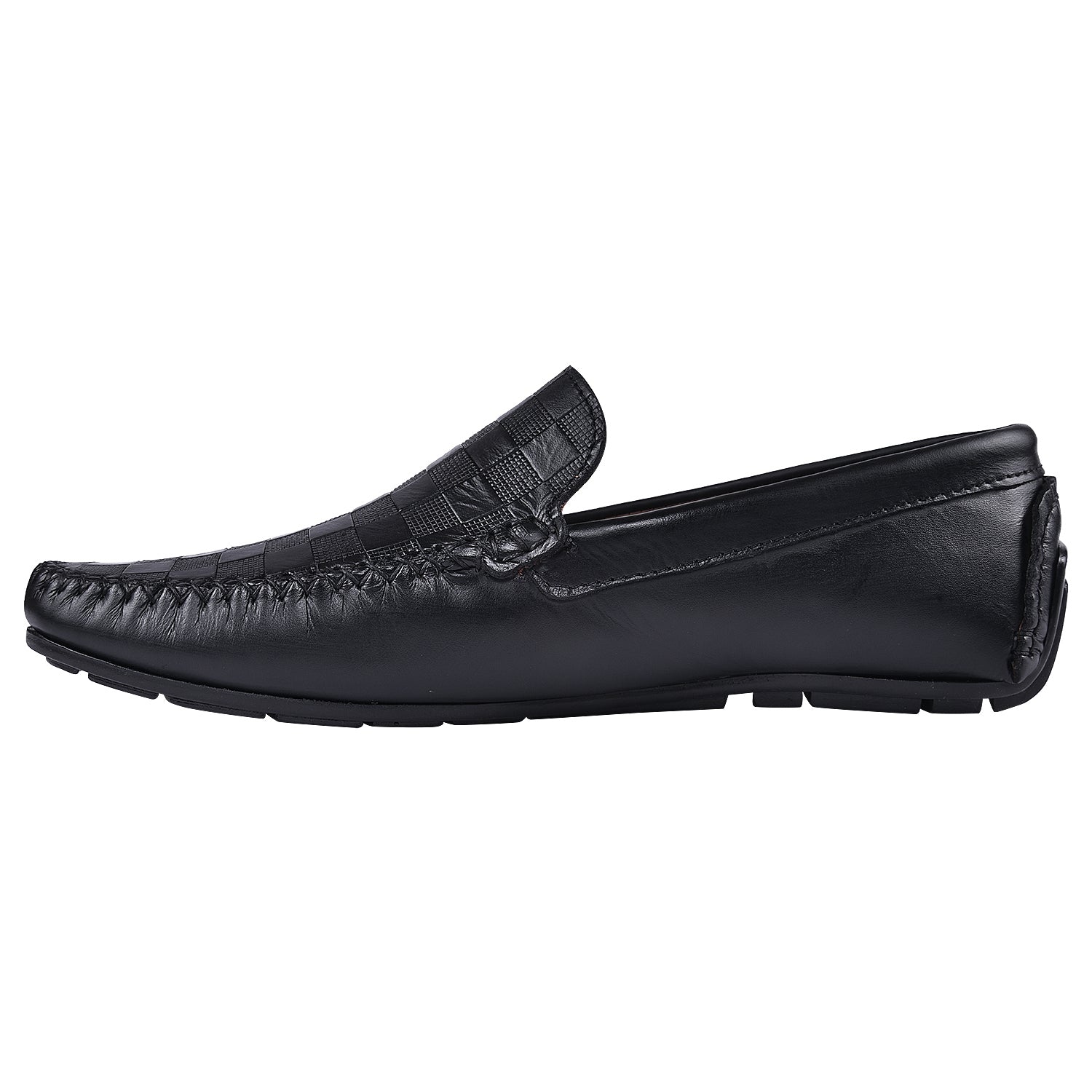 Men's Loafer checks Leather Shoes