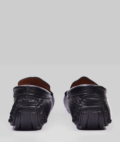 MENS LEATHER SIDE BUCKLE LOAFER SHOES