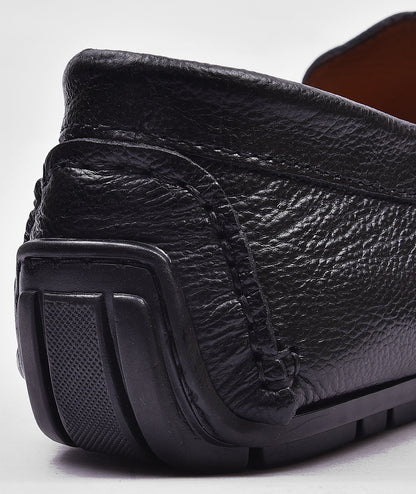 MENS LEATHER SIDE BUCKLE LOAFER SHOES