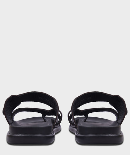 Leather Chappals For Men Brown LW2279