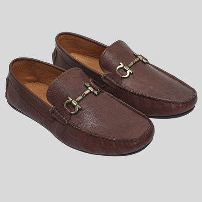 Men's Leather Buckle Loafer Shoes