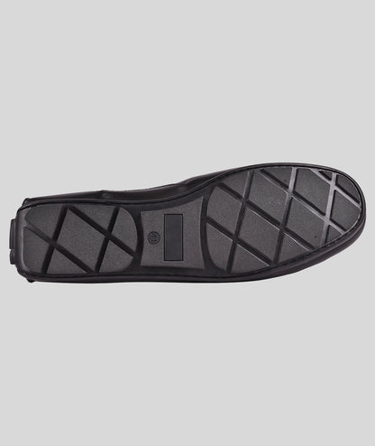 Leather Buckle Men's Leather Black Loafers Shoes