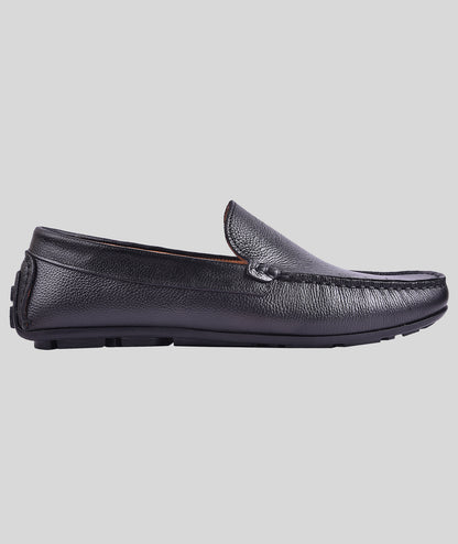 Milled Leather Plain Loafer For Men