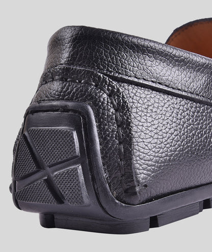 Milled Leather Plain Loafer For Men