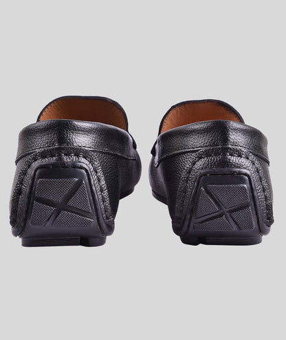 Milled Leather Plain Loafer For Men