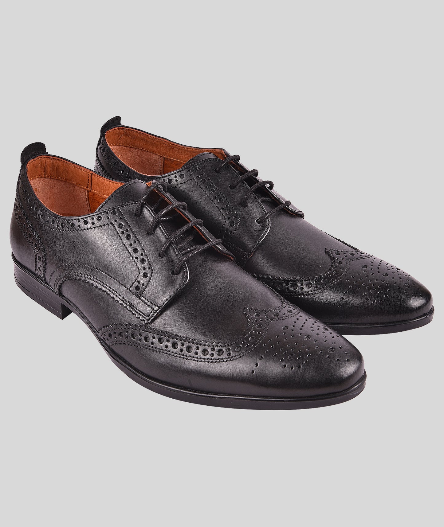 LEDERWARREN Broque Black Formal Shoes