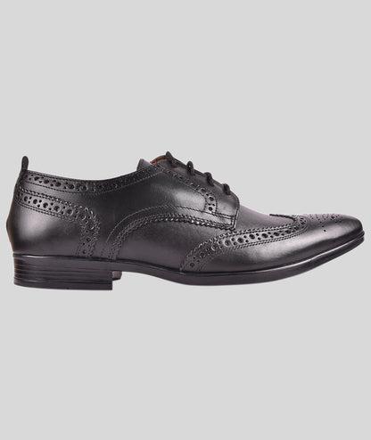 LEDERWARREN Broque Black Formal Shoes