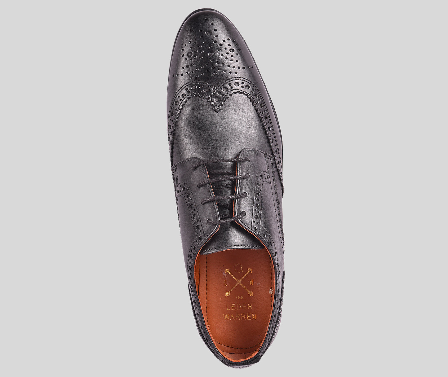 LEDERWARREN Broque Black Formal Shoes