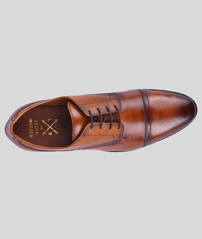 Leandro Men's Oxford Tan Leather Formal Shoes
