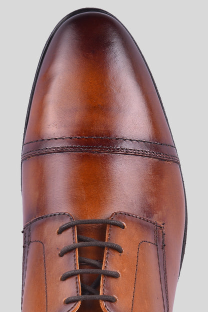 Leandro Men's Oxford Tan Leather Formal Shoes