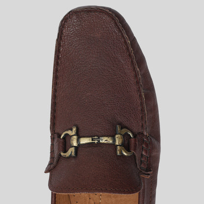 Men's Leather Buckle Loafer Shoes