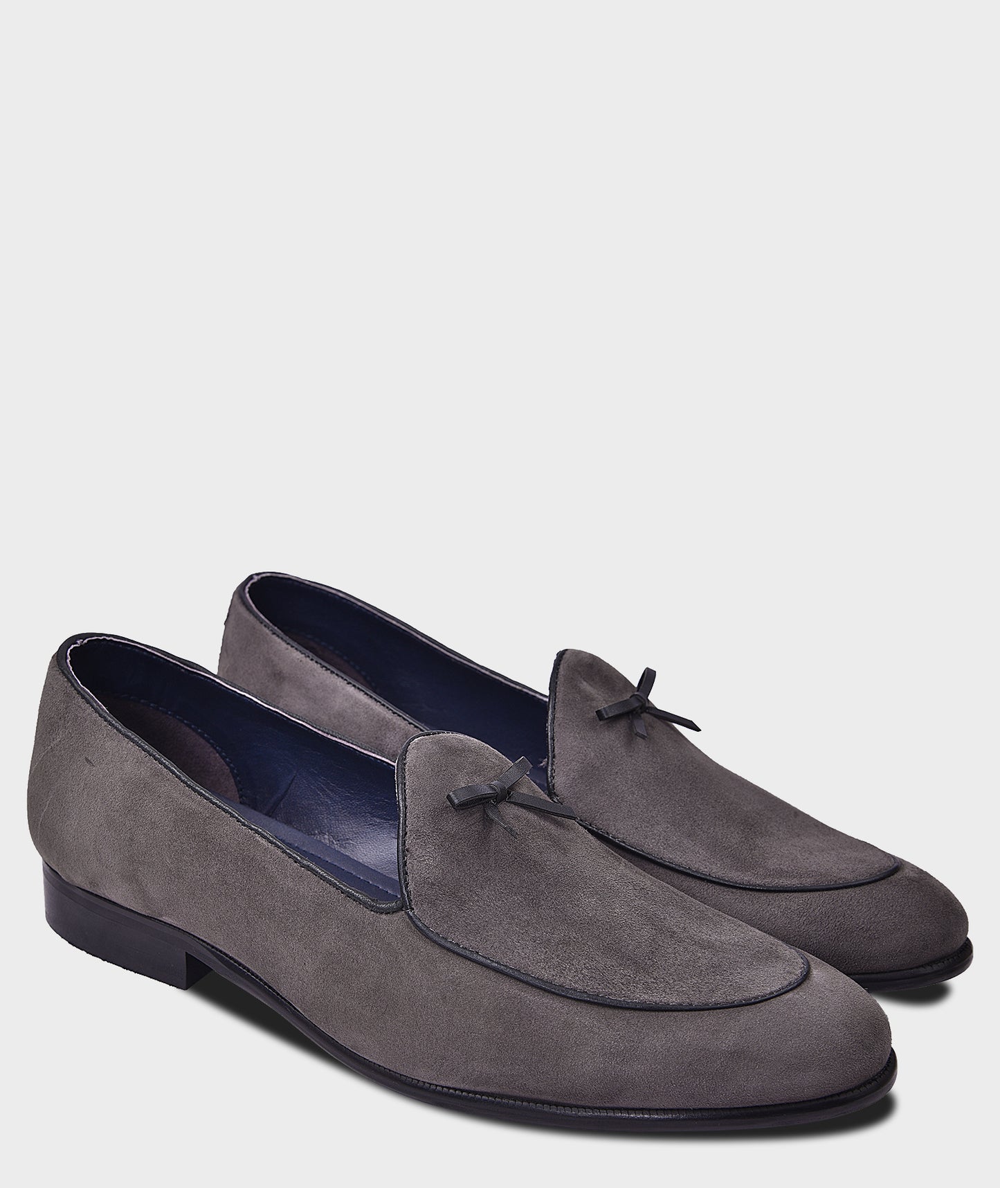 Belgian Gray Loafer Shoes For Men