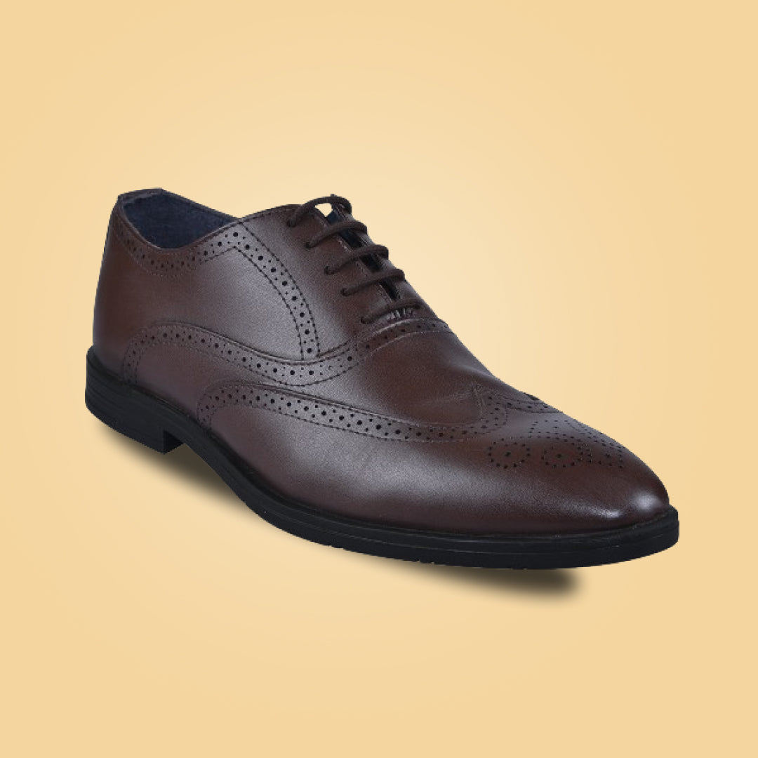LEDERWARREN Brown Brogue Fromal Shoe For Men