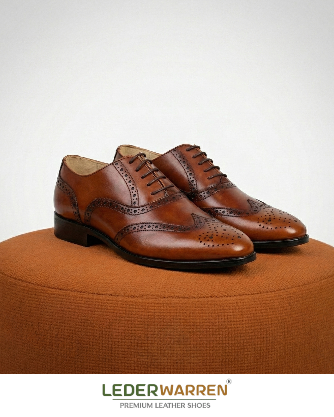 LEDERWARREN Broque Tan Formal Shoes