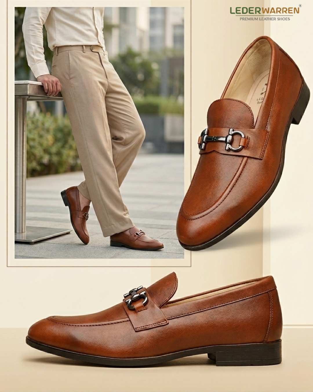 Penny Tan Loafers Shoes For Mens
