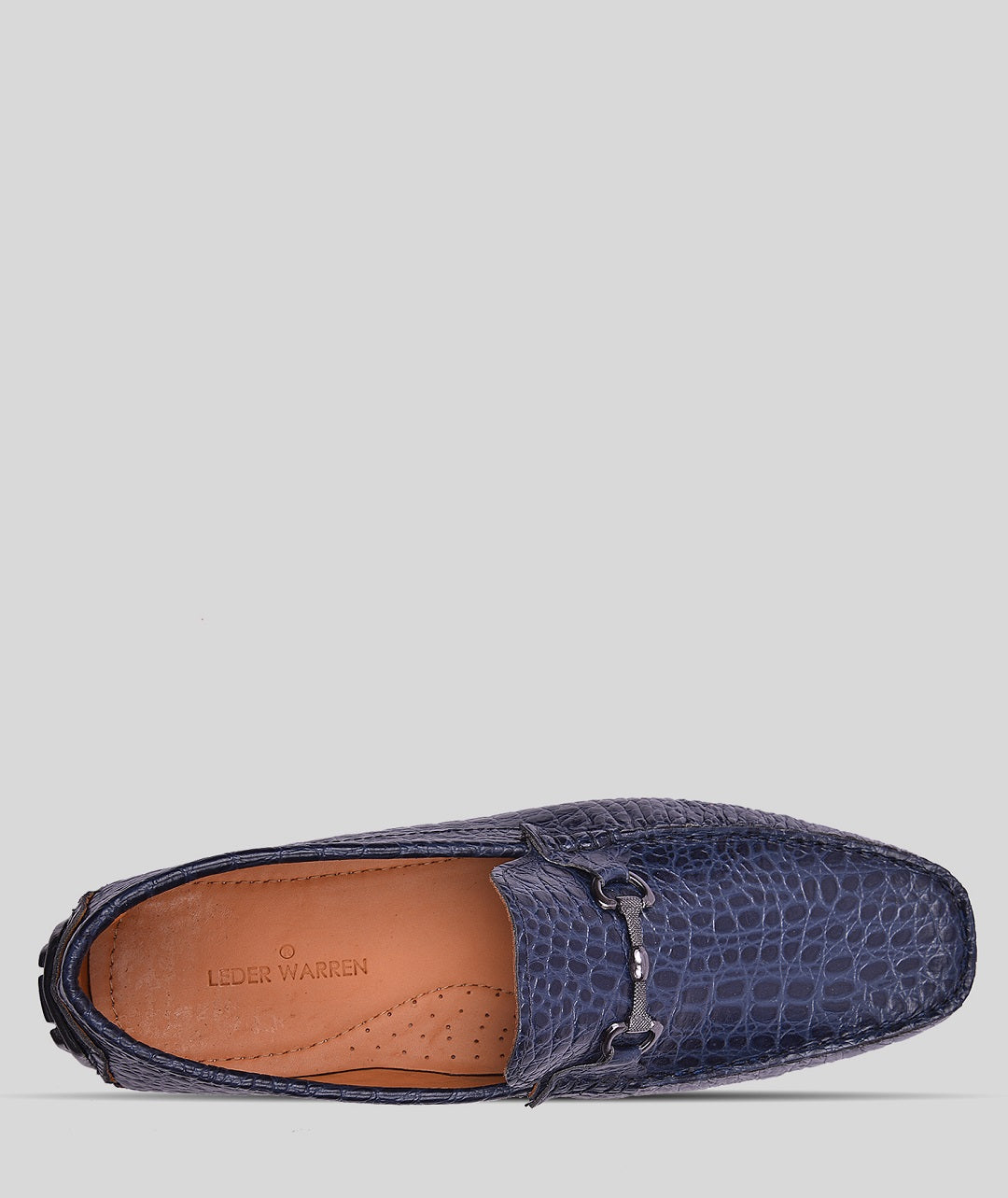 leather Loafer Shoes For Men Blue fashion