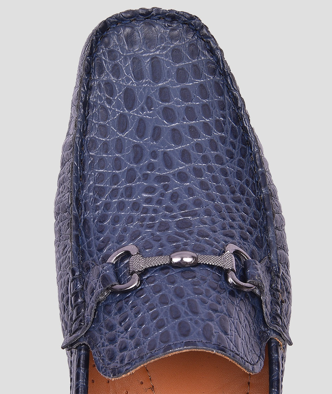 leather Loafer Shoes For Men Blue fashion