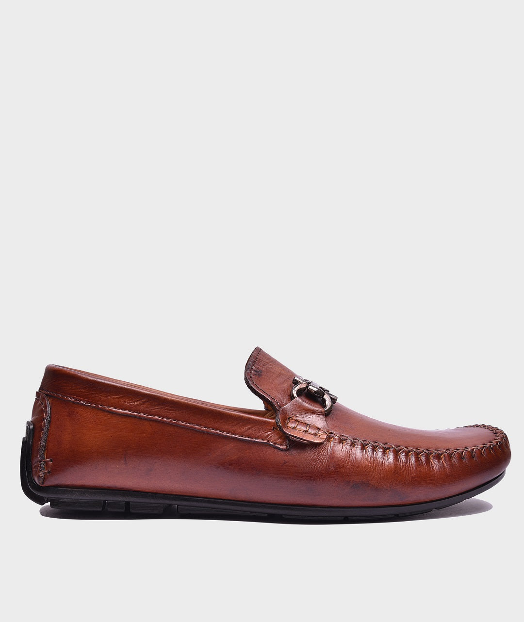 Leather Buckle Tan Men's Leather Loafers – Premium Quality & Timeless Design