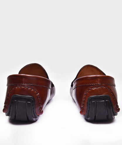 Leather Buckle Tan Men's Leather Loafers – Premium Quality & Timeless Design