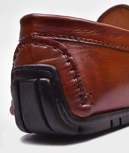 Leather Buckle Tan Men's Leather Loafers – Premium Quality & Timeless Design