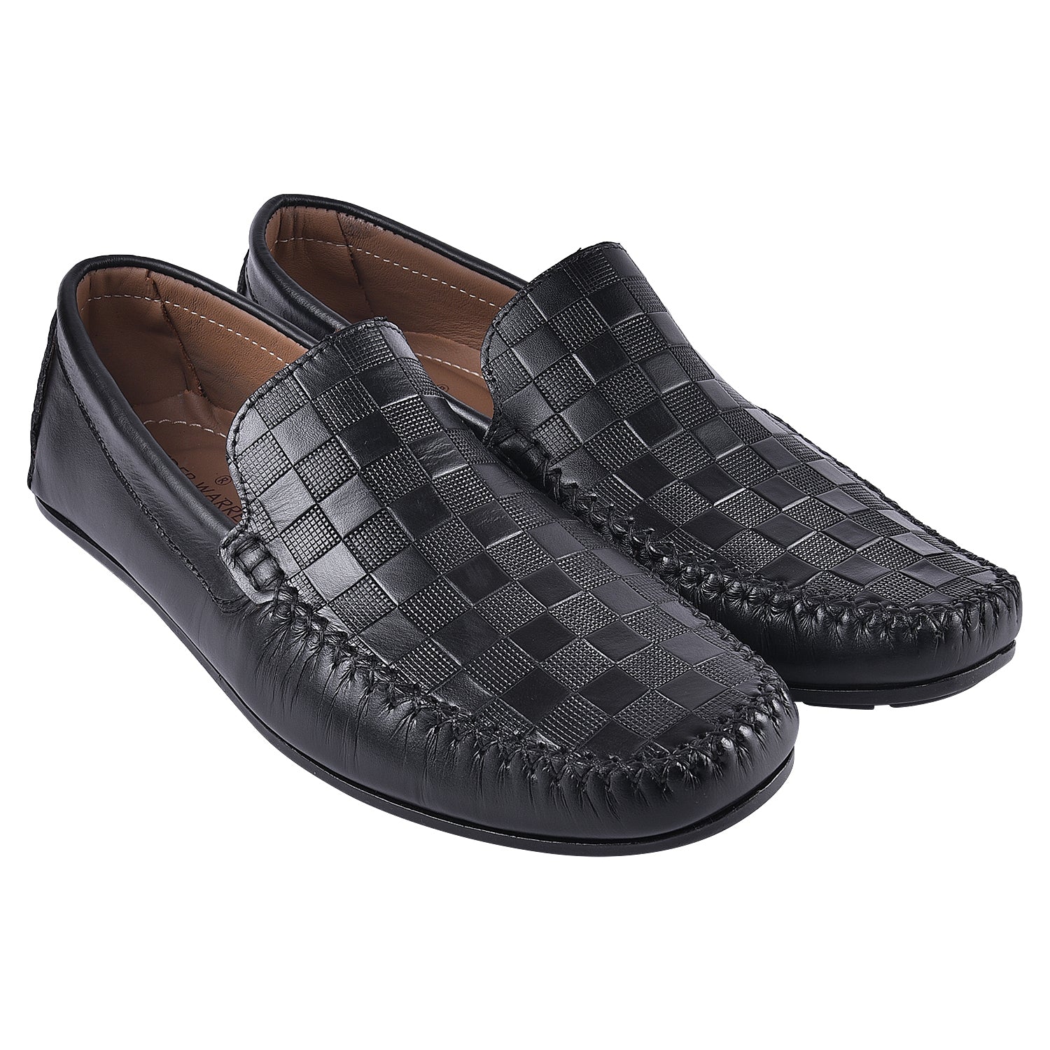 Men's Loafer checks Leather Shoes