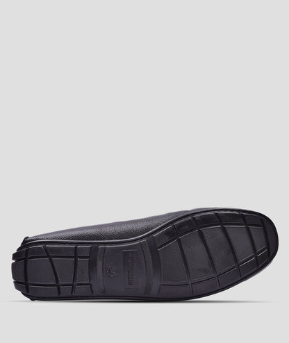 MENS LEATHER SIDE BUCKLE LOAFER SHOES