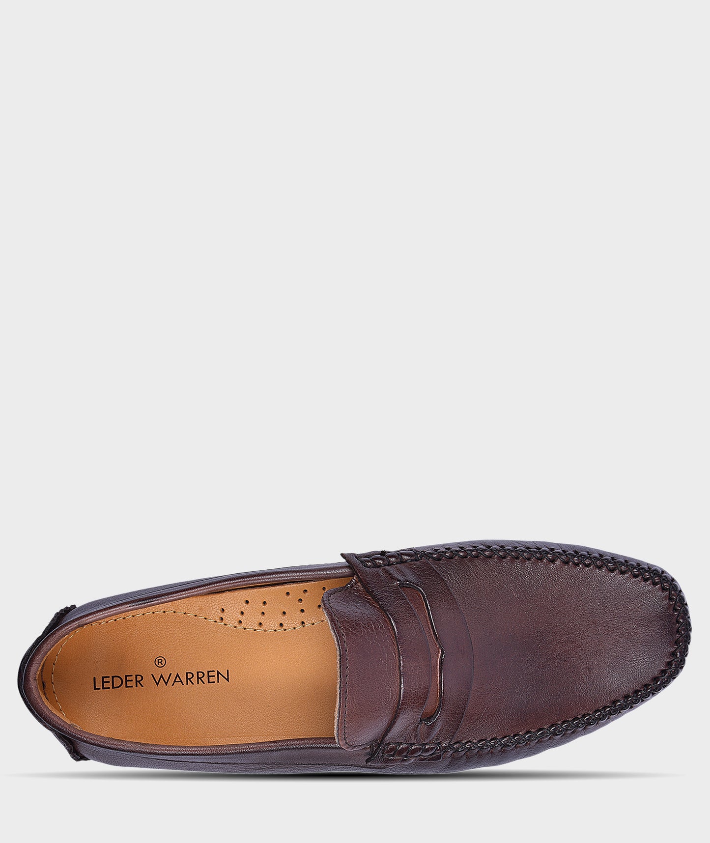 Coffee Brown Penny Luxury Men's Leather Loafers