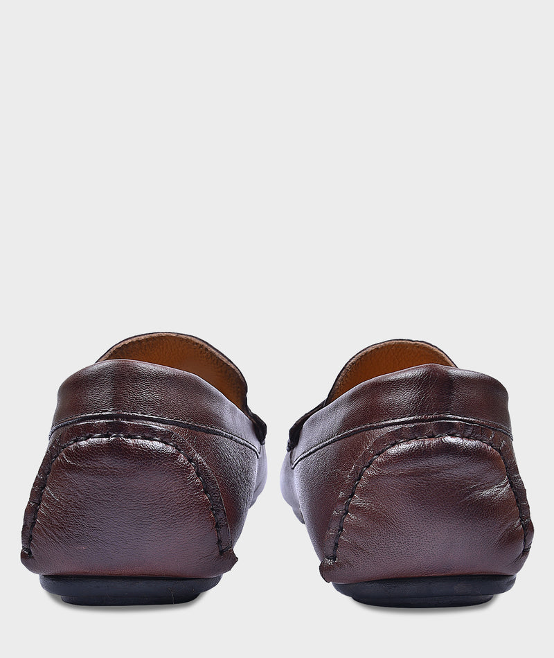 Coffee Brown Penny Luxury Men's Leather Loafers