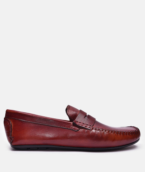 Cherry Penny Luxury Men's Leather Loafers – Top-Quality Craftsmanship
