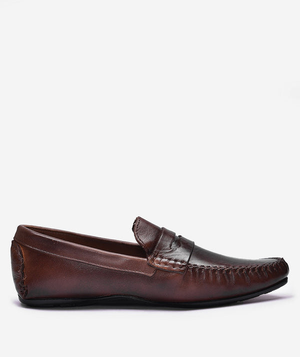Coffee Brown Penny Luxury Men's Leather Loafers – Top-Quality Craftsmanship