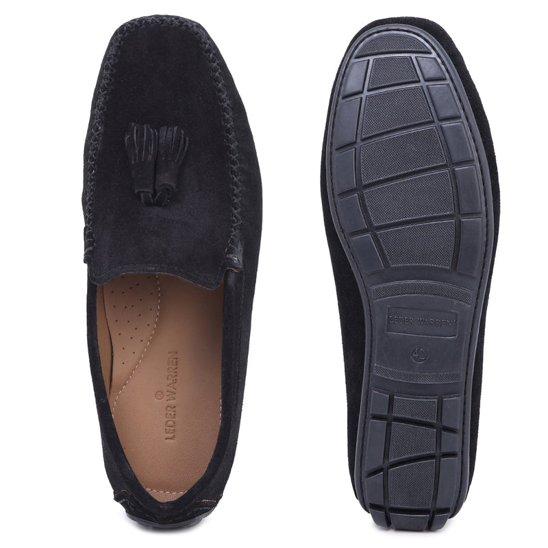 Suede Leather Tassel Loafer Shoes For Men