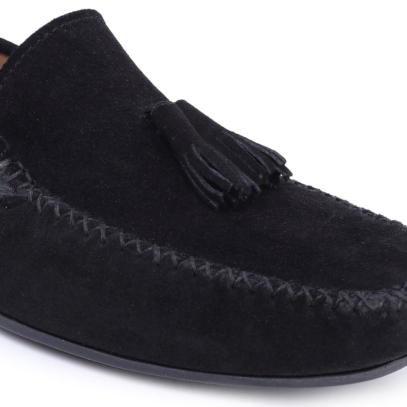 Suede Leather Tassel Loafer Shoes For Men