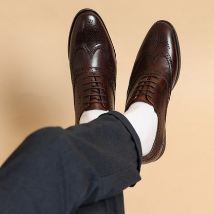 LEDERWARREN Broque Brown Formal Shoes