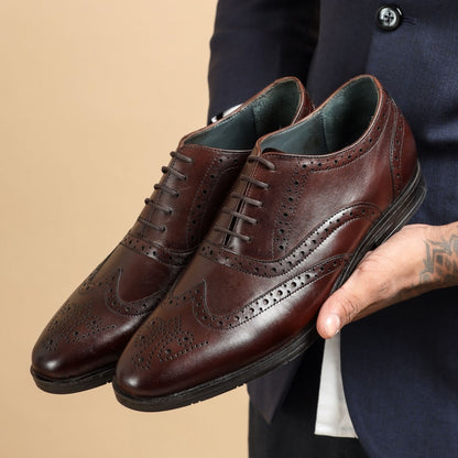 LEDERWARREN Broque Brown Formal Shoes