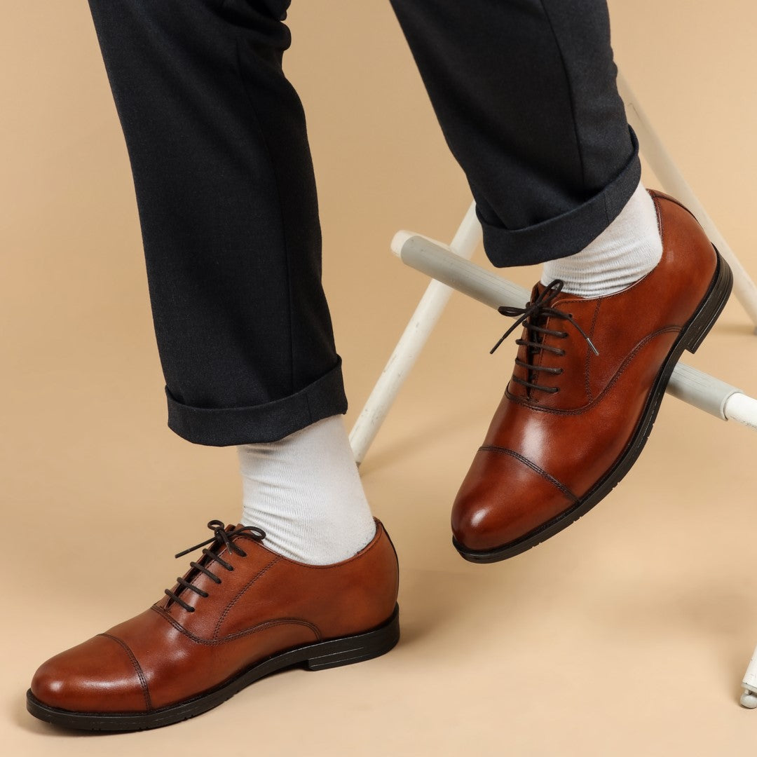 Leandro Men's Oxford Tan Leather Formal Shoes