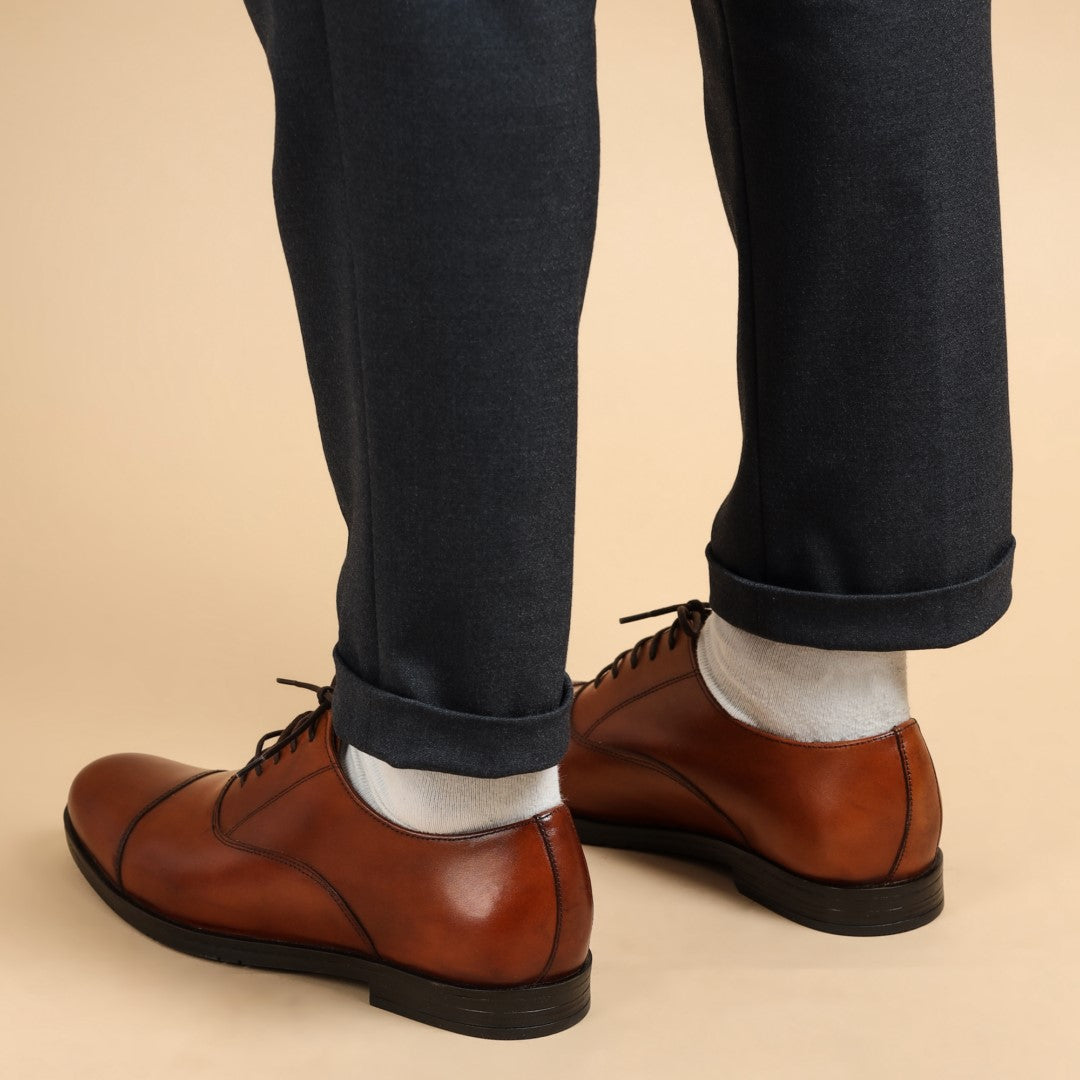 Leandro Men's Oxford Tan Leather Formal Shoes