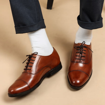 Leandro Men's Oxford Tan Leather Formal Shoes