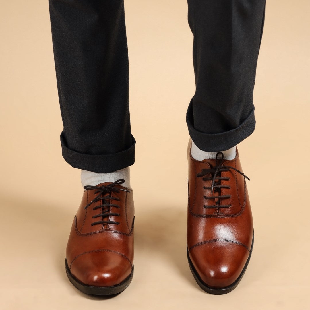 Leandro Men's Oxford Tan Leather Formal Shoes