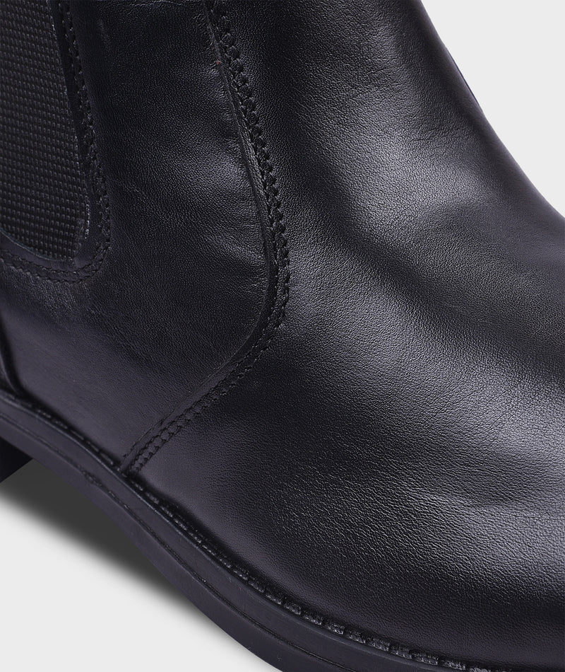 Leder warren Chelsea Leather Boots Zip Black