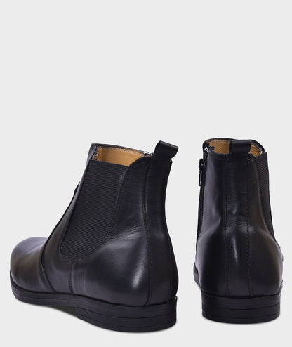 Leder warren Chelsea Leather Boots Zip Black