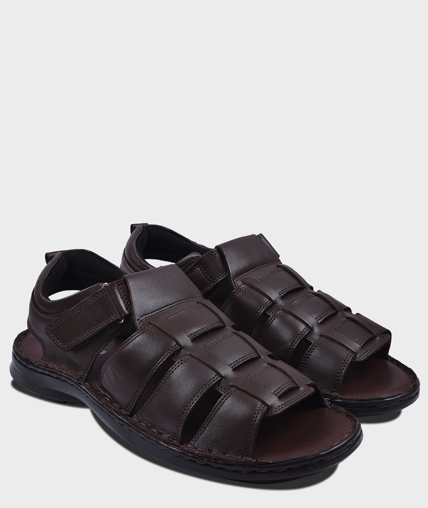 Leather Sandals For Men Brown LW2376