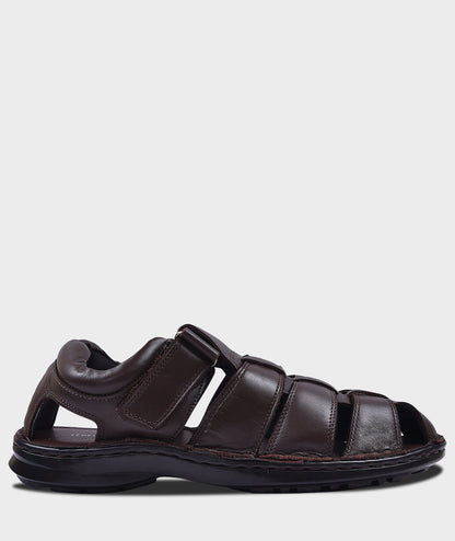 Leather Sandals For Men Brown LW2377