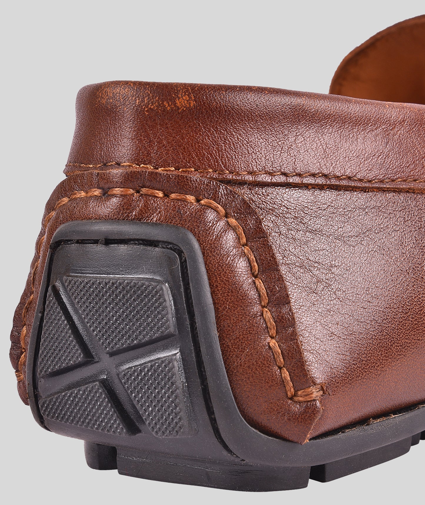 Leather Buckle Men's Leather Tan Loafers Shoes