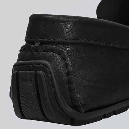 Mens Loafer Shoes Double Monk Black