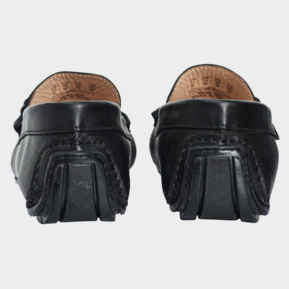 Mens Loafer Shoes Double Monk Black