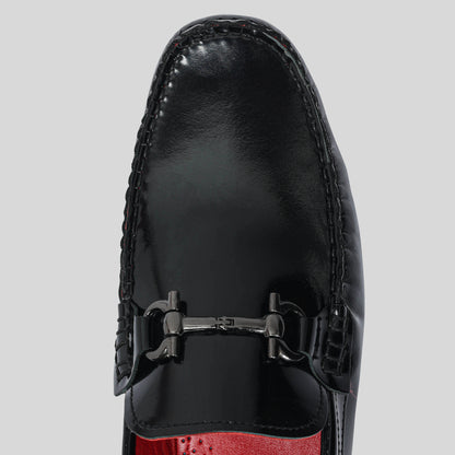 Men's Leather Black Loafers Shoes