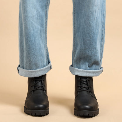 Leather Boots For Men Black