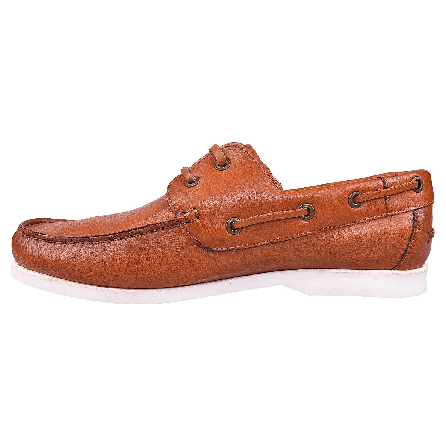 LEDERWARREN Boat Tan Shoes