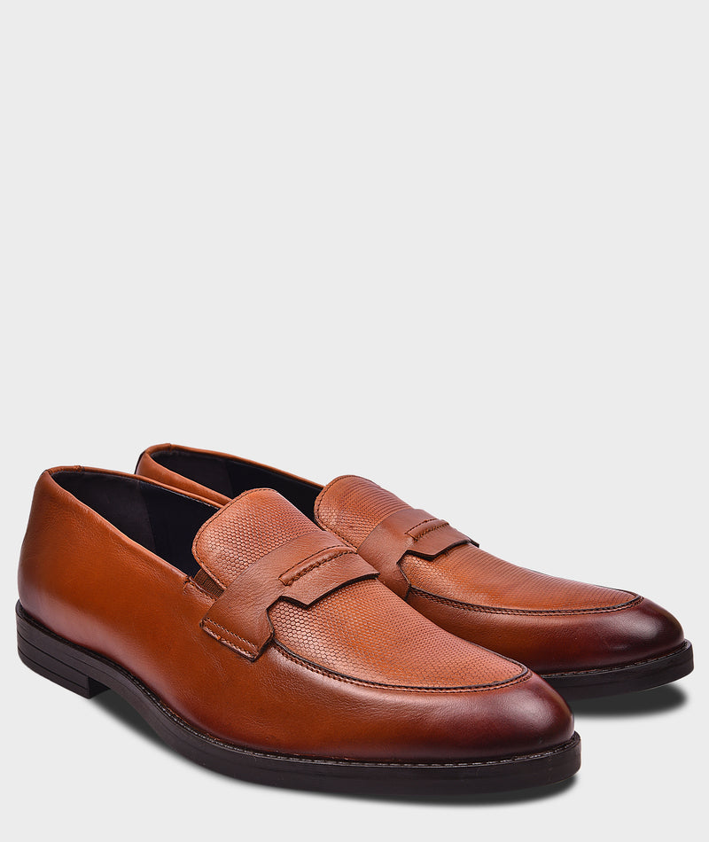 Penny Tan Loafers Shoes For Mens